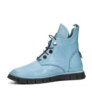Robel dámské kožené kotníkové boty na zip - modré - 36
