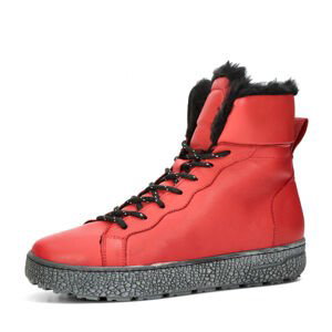 Robel dámské zimní kotníkové boty - červené - 41