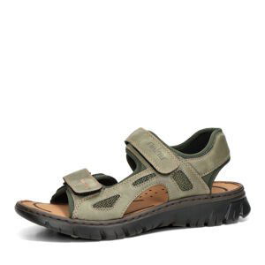 Rieker pánské komfortní sandály - olivové - 40