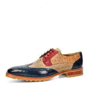Melvin & Hamilton pánské luxusní společenské boty s koženou podešví - vícebarevné - 41