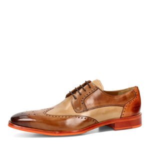 Melvin & Hamilton pánské luxusní společenské boty s koženou podešví - hnědé - 43
