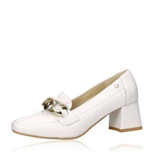 Olivia shoes dámské kožené polobotky - bílé - 38