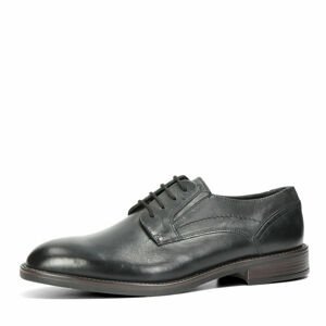 Klondike pánské kožené společenské boty - černé - 42