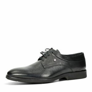 Robel pánské kožené společenské boty - černé - 44