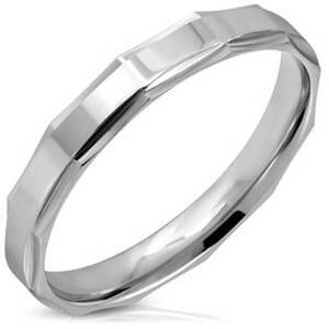 Šperky4U NSS3007 Dámský snubní ocelový prsten - velikost 63 - NSS3007-4-63