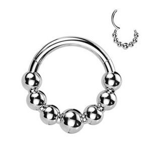 Šperky4U Segment kruh - helix / cartilage / tragus / septum piercing TITAN - TIT1307-1208