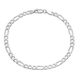 Šperky4U Dámský stříbrný náramek figaro, délka 18 cm - NB-1232