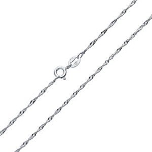 Šperky4U Tenký stříbrný řetízek lambada - kroucený, délka 40 cm - NB-7041-40