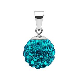 NUBIS® Stříbrný přívěšek s krystaly Crystals from Swarovski® Blue Zircon - NBS002-BZ