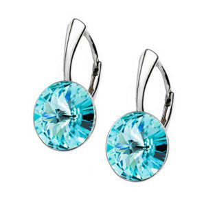 NUBIS® Stříbrné náušnice Crystals from Swarovski, Aquamarine - NBP140-AQ