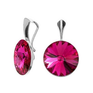 NUBIS® Stříbrný přívěšek Crystals from Swarovski, Fuchsia - NBP141-FU