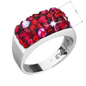 EVOLUTION GROUP CZ Stříbrný prsten s kameny Crystals from Swarovski® Cherry - velikost 58 - 35014.3