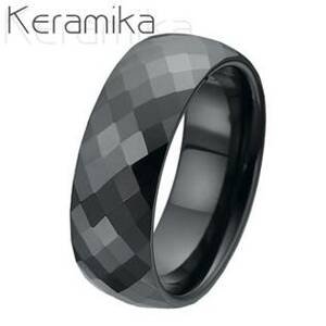 NUBIS® KM1002-8 Pánský keramický snubní prsten, šíře 8 mm - velikost 64 - KM1002-8-64