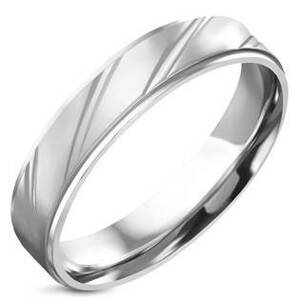 Šperky4U Ocelový prsten, šíře 5 mm, vel. 52 - velikost 52 - OPR1798-5-52