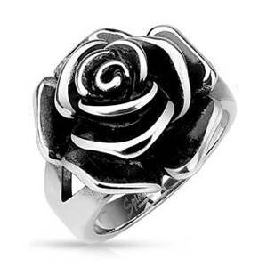 Šperky4U Ocelový prsten růže - velikost 49 - OPR1829-49