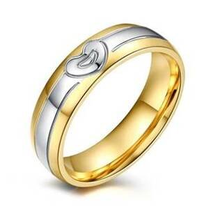 Šperky4U OPR0055-S Pánský ocelový prsten srdíčko - velikost 62 - OPR0055-SP-62
