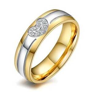 Šperky4U OPR0055-S Dámský ocelový prsten srdíčko - velikost 52 - OPR0055-SD-52