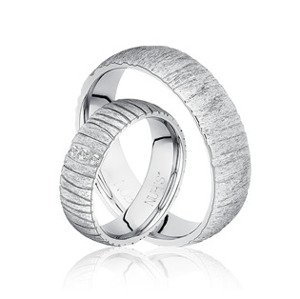 NUBIS® NSS3013 Dámský snubní prsten ocel - velikost 56 - NSS3013-ZR-56