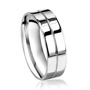 Šperky4U OPR0035 Pánský ocelový prsten, šíře 6 mm - velikost 66 - OPR0035-P-66