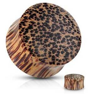 Šperky4U Plug do ucha z kokosového dřeva - PL01027-275