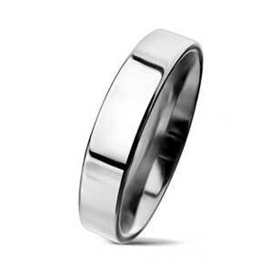 NUBIS® Lesklý prsten chirurgická ocel, šíře 4 mm - velikost 49 - NSS3004-4-49