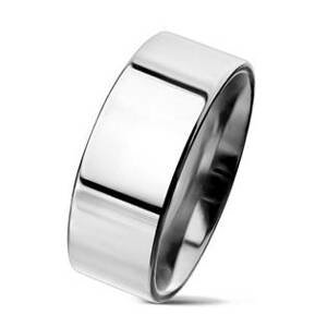 NUBIS® Lesklý prsten chirurgická ocel, šíře 8 mm - velikost 58 - NSS3004-8-58