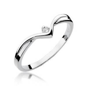 NUBIS® Zlatý zásnubní prsten s diamantem - velikost 50 - W-051W-50