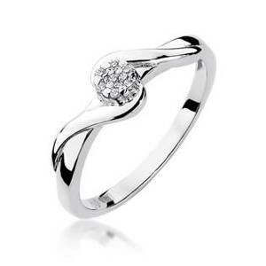NUBIS® Zlatý zásnubní prsten s diamanty - velikost 53 - W-022W-53