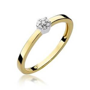 NUBIS® Zlatý zásnubní prsten s diamanty - velikost 55 - W-100GWC-55