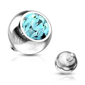 Šperky4U Ozdobný kulička s kamínem k mikrodermálu, průměr 3 mm - MD019-03Q