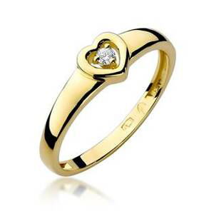 NUBIS® Zlatý zásnubní prsten s diamantem - velikost 51 - W-001G-51