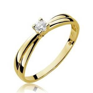 NUBIS® Zlatý zásnubní prsten s diamantem - velikost 49 - W-230G-49