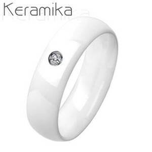 NUBIS® KM1013-6ZR Dámský keramický prsten bílý, šíře 6 mm - velikost 57 - KM1013-6ZR-57