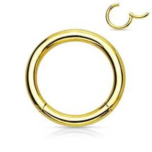 Šperky4U Piercing segment kruh - zlatý - K01039GD-1209