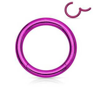 Šperky4U Piercing segment kruh - fialový - K01039A-1206