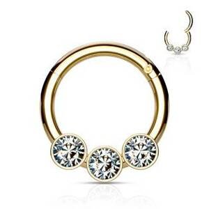 Šperky4U Zlacený piercing kruh segment 1,2 x 8 mm - K01057-GDC