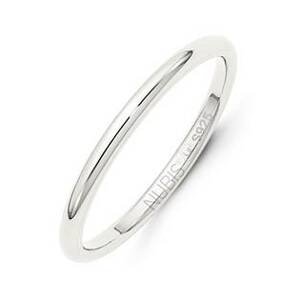 NUBIS® NB101-2 Stříbrný snubní prsten šíře 2 mm - velikost 57 - NB101-2-57