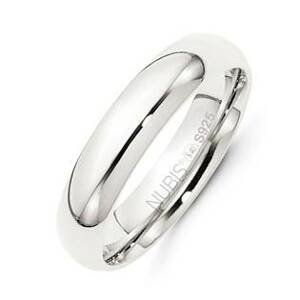 NUBIS® NB101-5 Stříbrný snubní prsten šíře 5 mm - velikost 58 - NB101-5-58