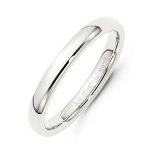 NUBIS® NB101-3 Stříbrný snubní prsten šíře 3 mm - velikost 49 - NB101-3-49