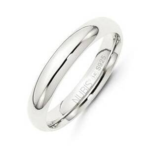 NUBIS® NB101-4 Stříbrný snubní prsten šíře 4 mm - velikost 52 - NB101-4-52
