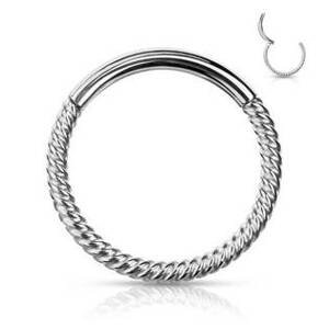 Šperky4U Piercing segment kruh vroubkovaný - K1042-1008