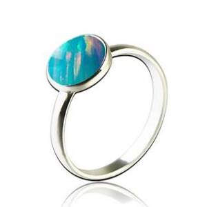 NUBIS® Stříbrný prsten s opálem - velikost 51 - NBP95-OP02-52