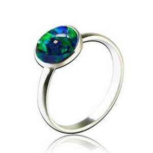 NUBIS® Stříbrný prsten s opálem - velikost 48 - NBP95-OP19-48