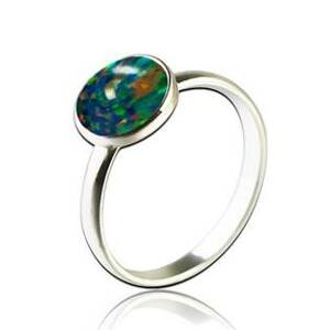 NUBIS® Stříbrný prsten s opálem - velikost 51 - NBP95-OP32-52