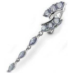 Šperky4U Stříbrný piercing do pupíku - BP01251-TZ