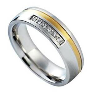 NUBIS® NSS1018 Dámský snubní prsten se zirkony - velikost 48 - NSS1018-Zr-48