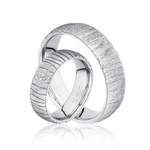 NUBIS® NSS3013 Dámský snubní prsten ocel - velikost 51 - NSS3013-ZR-51