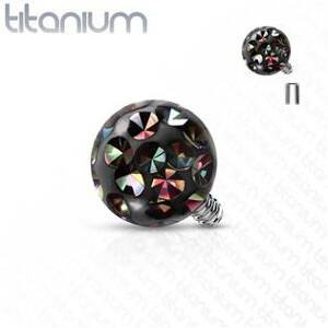 Šperky4U Ozdobná kulička k dermálu TITAN, závit 1,6 mm, barva: Vitrail Medium - TIT1121VM-04