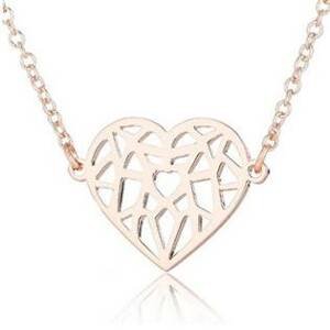 Šperky4U Náhrdelník srdce - BX3025-RD