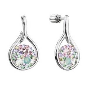 EVOLUTION GROUP CZ Stříbrné visací náušnice kapky se Swarovski krystaly, Sakura - 31305.3 Sakura